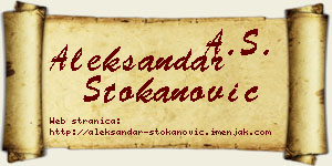 Aleksandar Stokanović vizit kartica